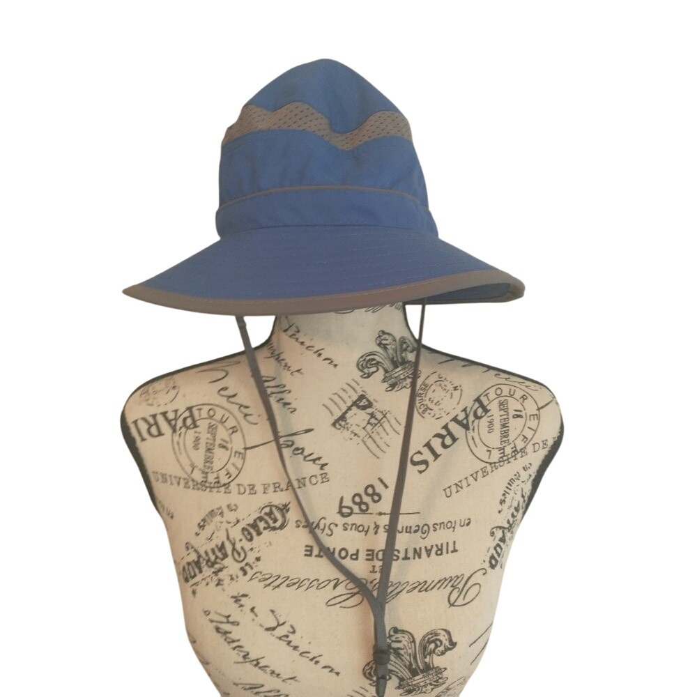 Sunday Afternoons Kids Blue Mesh Sun Hat Size M 2-5 Years Adjustable Wide Brim - Picture 9 of 9